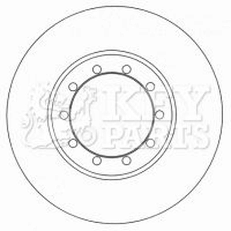 Key Parts 2 x Solid Rear Brake Discs KBD4566-x2