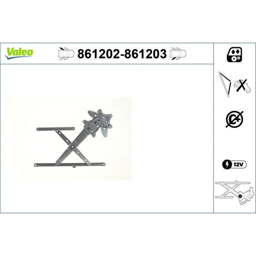 Valeo Electric Window Regulator Lifter Left Rear 861202