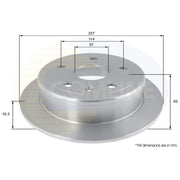 Comline 2 x Solid Rear Brake Discs ADC1012
