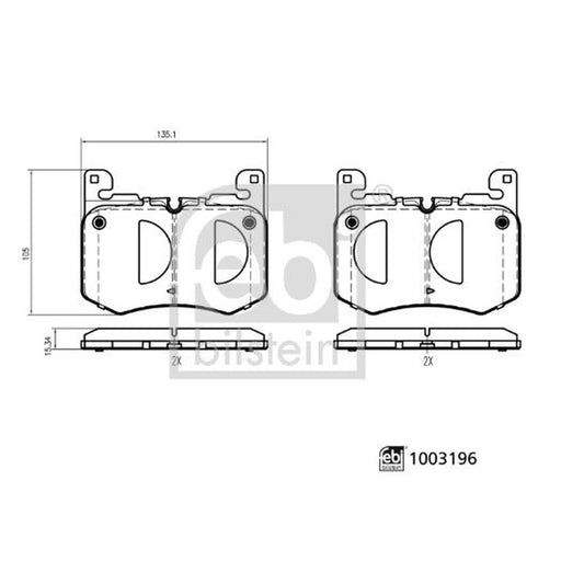 Febi Front Brake Pad Set 1003196