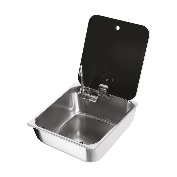 CAN Sink with Glass Lid & Tap 350 x 320mm - CAN - Van Life Living