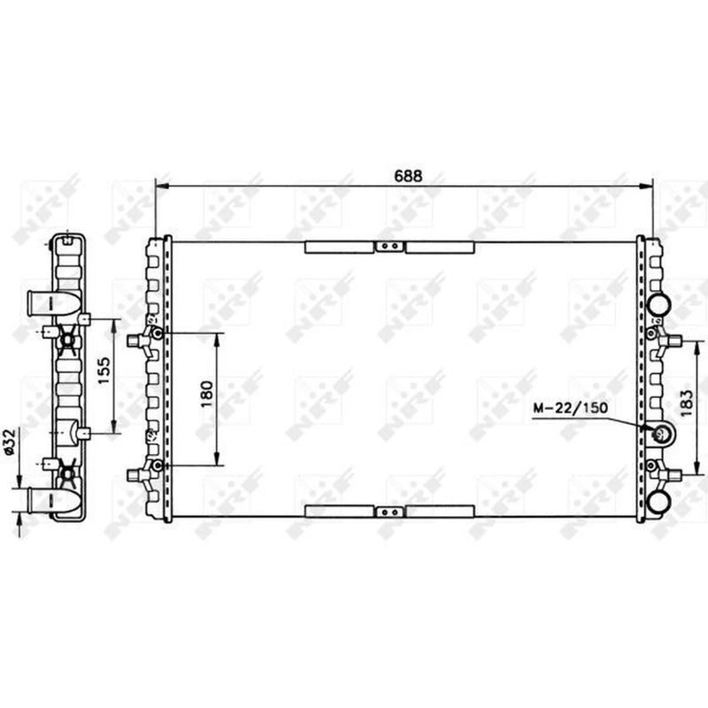 NRF Engine Radiator 52160