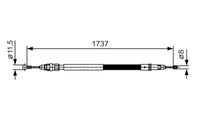 Bosch Handbrake Cable 1987482008