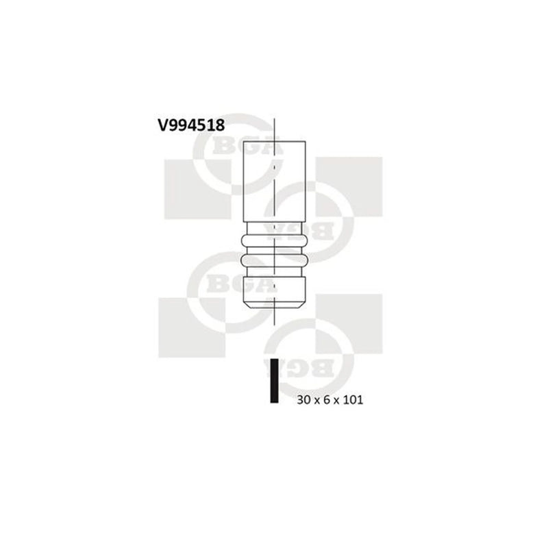 BGA Engine Exhaust Valve 30mm Head V994518
