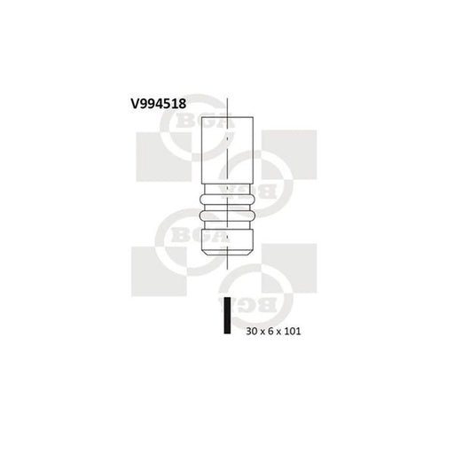 BGA Engine Exhaust Valve 30mm Head V994518