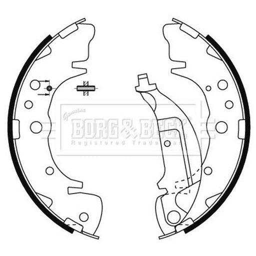 Borg & Beck Parking Brake Shoe Set BBS6483