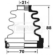 Borg & Beck Drive Shaft Bellow Kit transmission sided BCB2918
