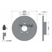 Textar 2 x Solid Front Brake Discs 92057405-x2