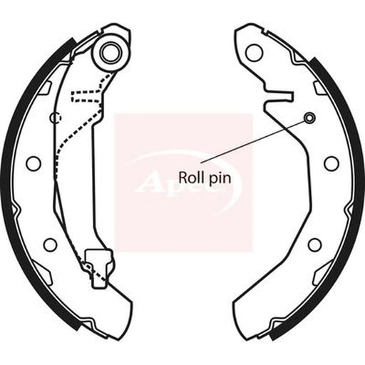 Apec Brake Shoe Set Axle Kit SHU577