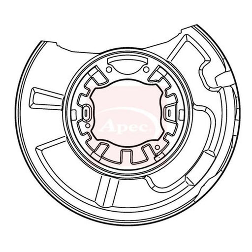 Apec Brake Disc Splash Guard Rear Right ASG1017