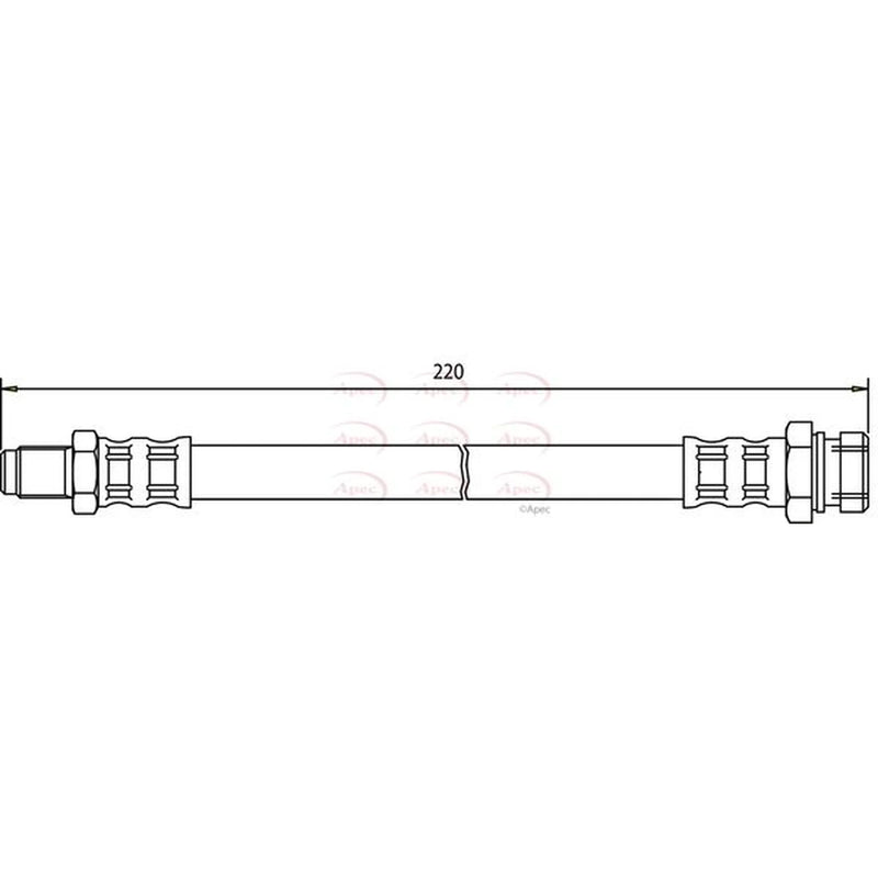 Apec Brake Hydraulic Hose Line outer HOS3486