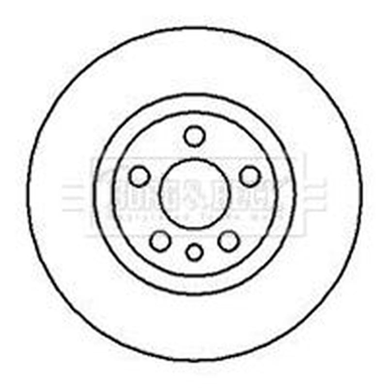 Borg & Beck 2 x Vented Front Brake Discs BBD5095-x2