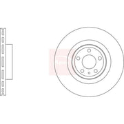 Apec 2 x Vented Front Brake Discs DSK3376-x2