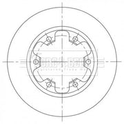 Borg & Beck 2 x Solid Rear Brake Discs BBD5386-x2