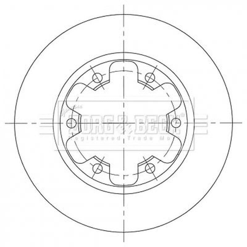 Borg & Beck 2 x Solid Rear Brake Discs BBD5386-x2
