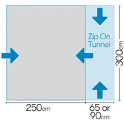 Orion 2 300 Air Drive Away Awning 12020413000002 - Quest - Van Life Living