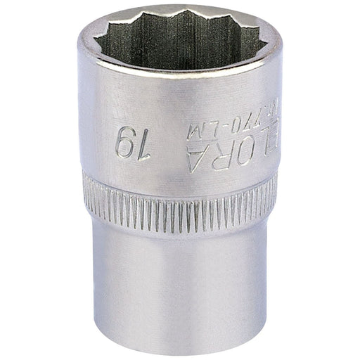 Draper Elora Bi-Hexagon Socket, 1/2" Sq. Dr., 19mm 24640 Draper  - Town Parts