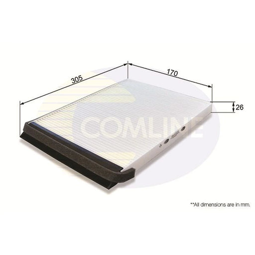 Comline Cabin Air Filter (Pollen Filter) EKF233