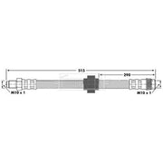 Borg & Beck Brake Hydraulic Hose Line Front Right BBH6839