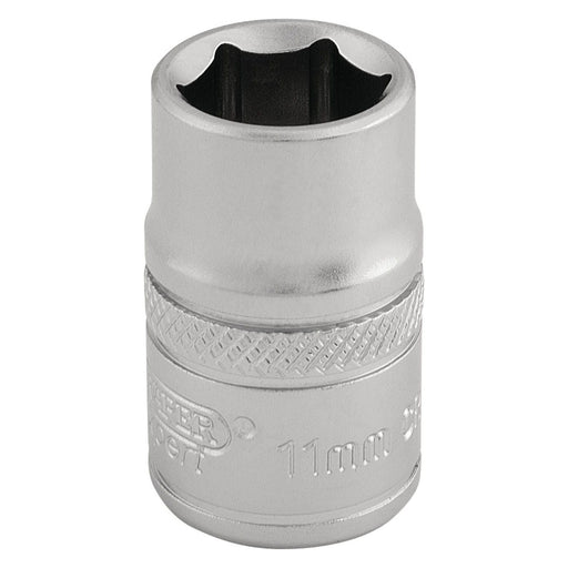 Draper 6 Point Metric Socket, 3/8" Sq. Dr., 11mm 16536 Draper  - Town Parts