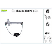 Valeo Electric Window Regulator Lifter Left Rear 850780
