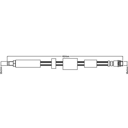 Abtex Brake Hydraulic Hose Line Right ABH1208