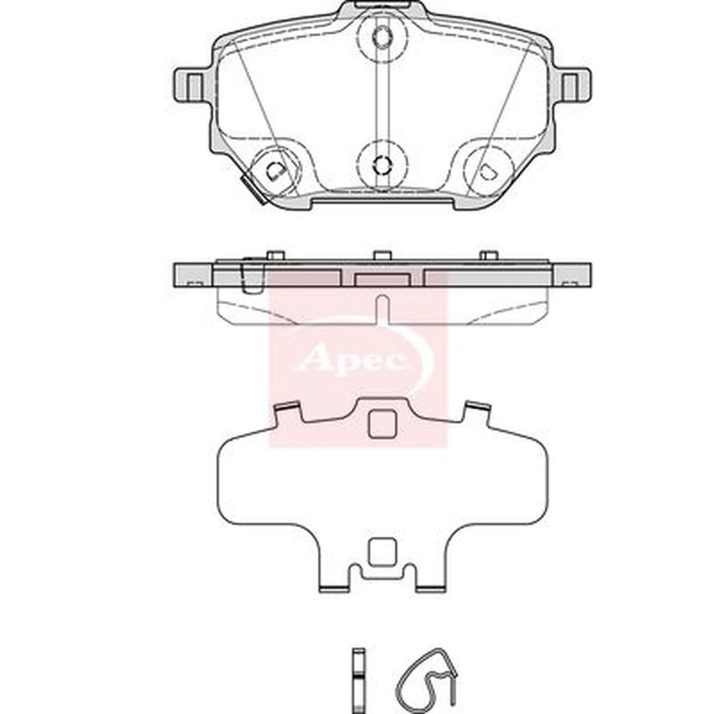 Apec Rear Brake Pad Set PAD2381