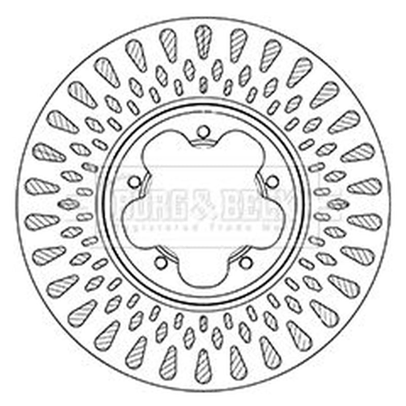 Borg & Beck 2 x Front Brake Discs BBD6066S-x2