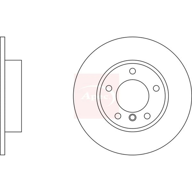Apec 2 x Solid Front Brake Discs DSK910-x2