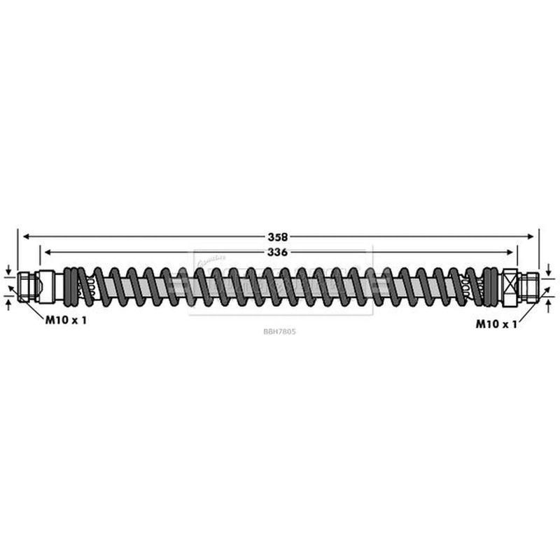 Borg & Beck Brake Hydraulic Hose Line inner BBH7805