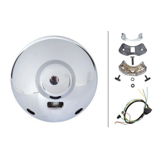 Hella Headlamp Ff-Zfpo 0/180Gr Chrom 1F8 Right 1F8 007 560-421 1529525 1F8 007
