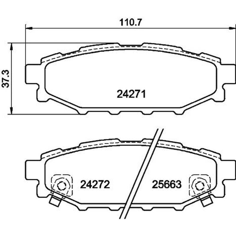 Mintex Rear Brake Pad Set MDB2732