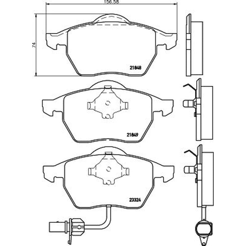 Mintex Front Brake Pad Set MDB2102