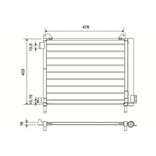 Valeo Air Conditioning Condenser 822827