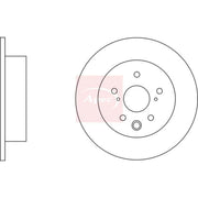 Apec 2 x Solid Rear Brake Discs DSK2560-x2
