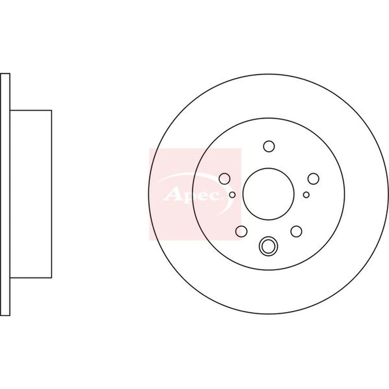 Apec 2 x Solid Rear Brake Discs DSK2560-x2