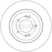 Borg & Beck 2 x Solid Rear Brake Discs BBD5582-x2