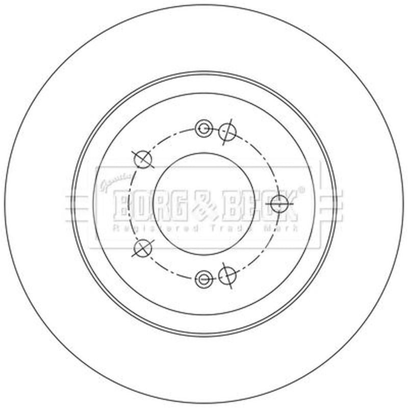 Borg & Beck 2 x Solid Rear Brake Discs BBD5582-x2