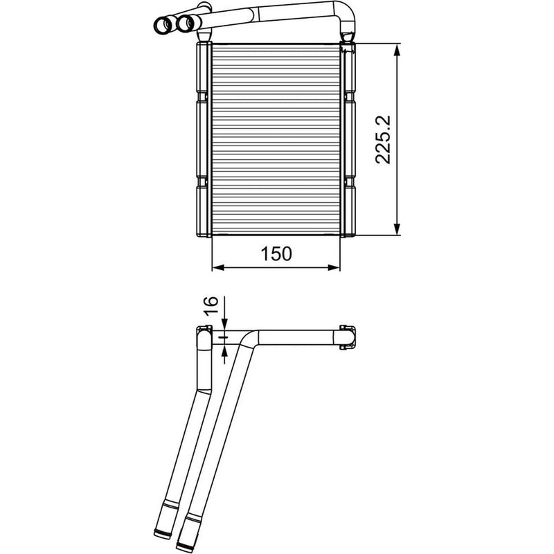 Valeo Heater Matrix Core Heat Exchanger 811548