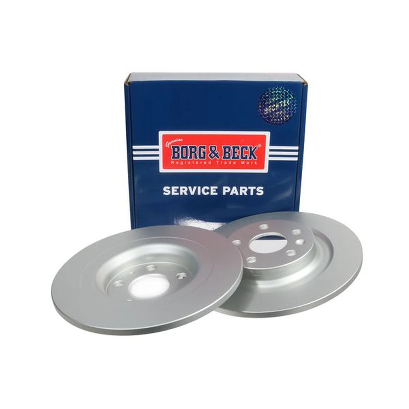 Borg & Beck 2 x Solid Rear Brake Discs BBD5555-x2