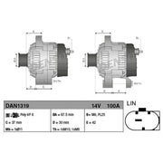 Denso Car Alternator 12V fits Citroën C1 II 2014-2021 1.0