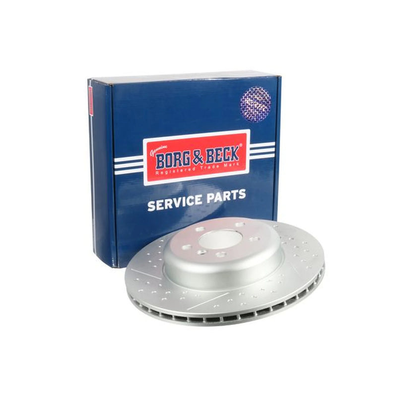 Borg & Beck 2 x Perforated/Vented Rear Brake Discs BBD7009S-x2