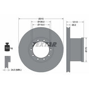 Textar 2 x Front Brake Discs 93084100-x2