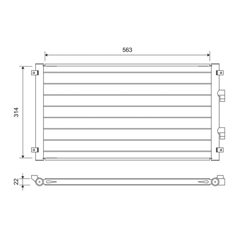 Valeo Air Conditioning Condenser 822755