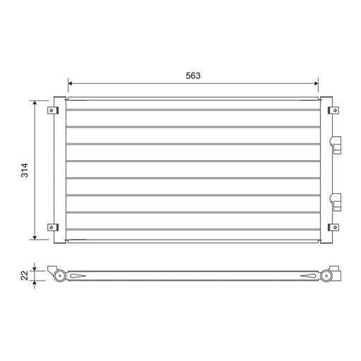 Valeo Air Conditioning Condenser 822755