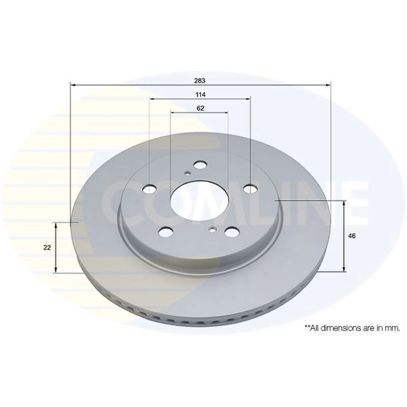 Comline 2 x Vented Front Brake Discs ADC5231V-x2