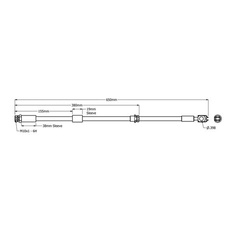 Juratek Brake Hydraulic Hose Line Right JBH1429
