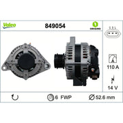 Valeo Car Alternator 12V 849054