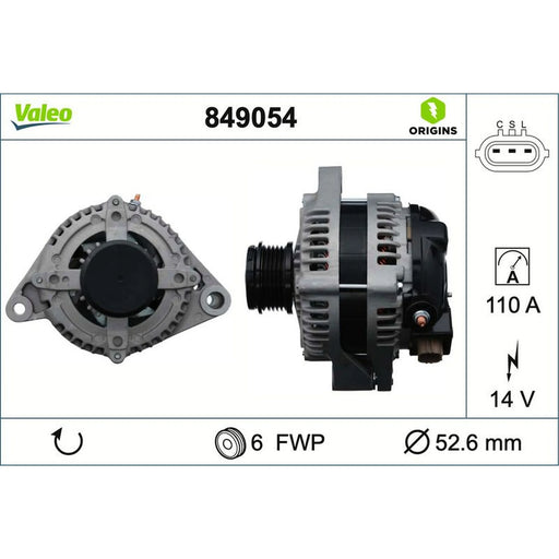 Valeo Car Alternator 12V 849054
