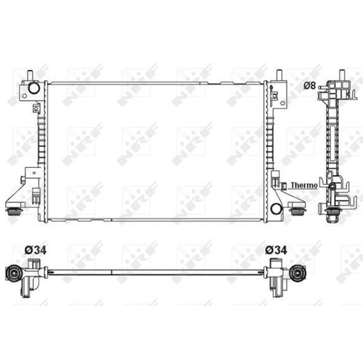 NRF Engine Radiator 53160